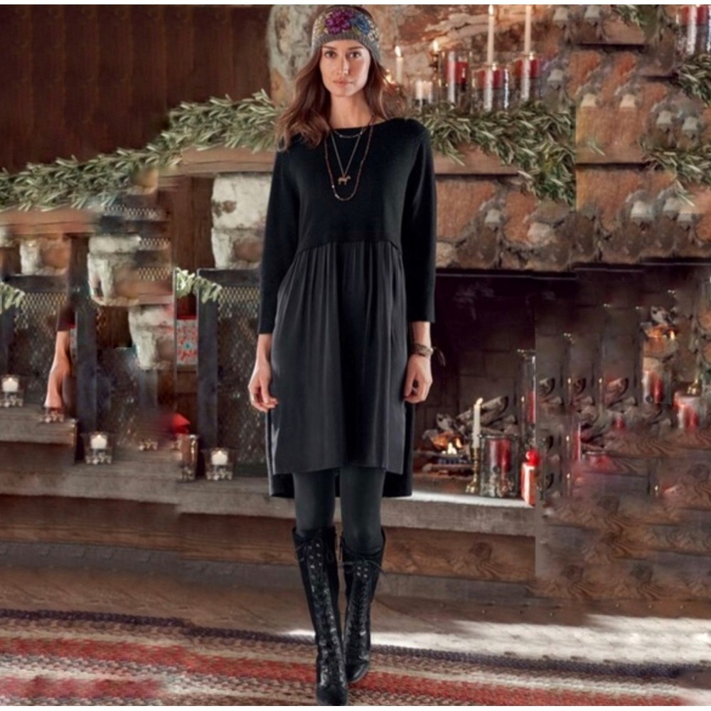 Sundance Jillian Mixed Media Wool and Silk Midi Sweater Dress Size Medium - Picture 3 of 11